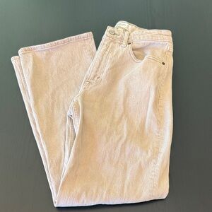 Abercrombie ‘90s Relaxed Jean High RiseLight Beige Jeans 27 4r